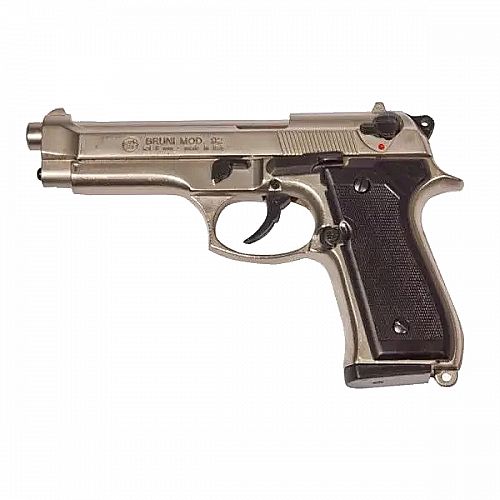 Pistolet d'alarme Bruni Model 92FS Chromé 9mm